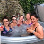 (19) hens in hot tub